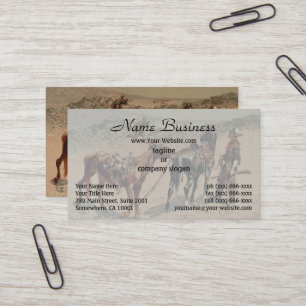 Carte De Visite Chasse Antelope par Frederic Remington