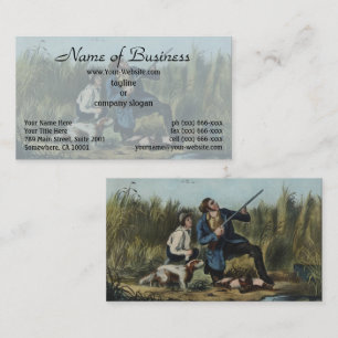 Carte De Visite Chasse au canard sauvage par Nathaniel Currier