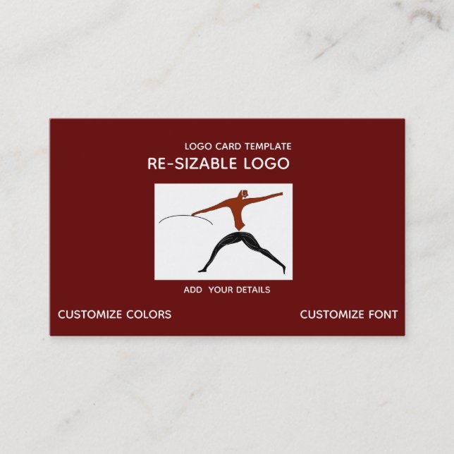 Carte De Visite Chasse Logo Guerrier Chasseur (Devant)