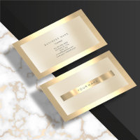 Châssis en verre d'or Métallic minimal ivoire