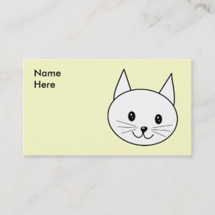 Carte De Visite Chat blanc