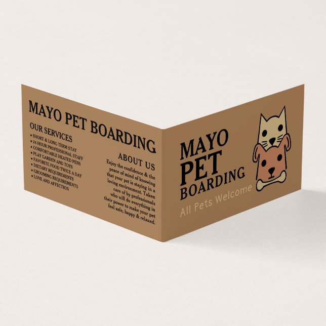 Carte De Visite Chat & Chien, Embarquement pour animaux de compagn (Extérieur)