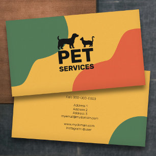 Carte De Visite Chat & Chien - Services pour animaux de compagnie 