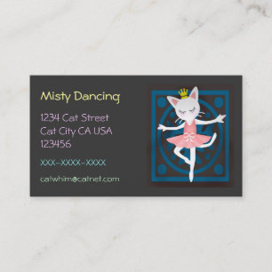 Carte De Visite Chat de ballet
