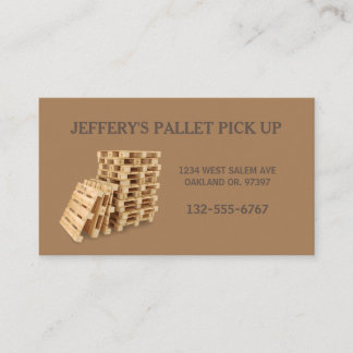 Carte De Visite Chat de palette en bois professionnel Brown