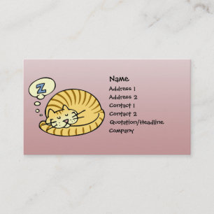 Carte De Visite Chat de sommeil