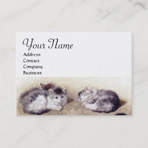 Carte De Visite CHAT MÈRE AVEC CUISINE Papier Pearle blanche