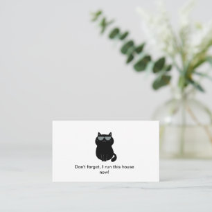 Carte De Visite Chat Mignon - Je dirige la maison - Personnalisabl