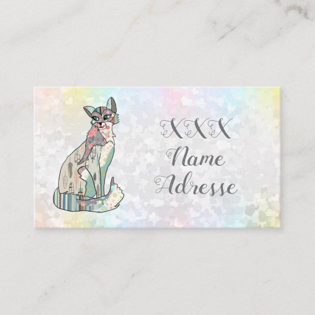 Carte De Visite Chat modèle (Devant)