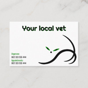 Carte De Visite Chat noir minimaliste élégant vétérinaire