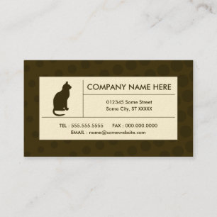 Carte De Visite chat tramé