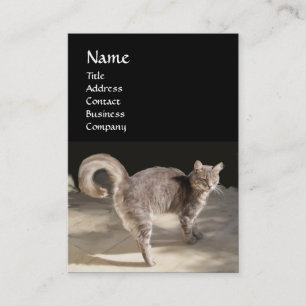 CARTE DE VISITE CHAT TURQUE MONOGRAMME