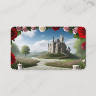 Carte De Visite Château à travers le signet du portail Wonderland
