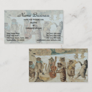 Carte De Visite Chats de Noël : Chant de Noël par Louis William Wa