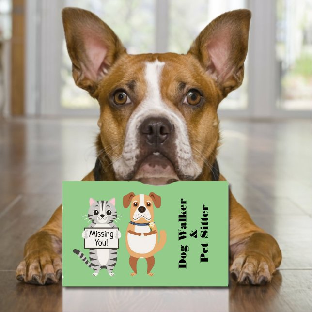 Carte De Visite chats et chiens assis animaux familiers chenils de (Créateur téléchargé)