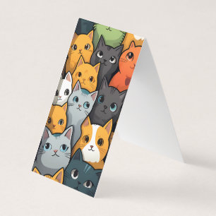 Carte De Visite Chats Kittens Animaux de compagnie pliants Signet 