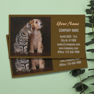 Carte De Visite Chatte chien chat animal sitter animal toiletteur