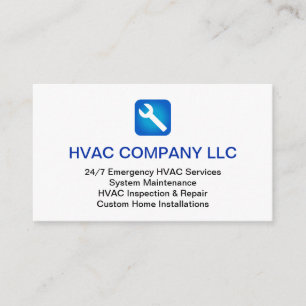 Carte De Visite (Chauffage CA, Cool HV) Logo personnalisé et CVC p