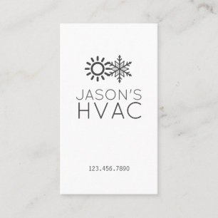Carte De Visite Chauffage et refroidissement CA moderne HVAC