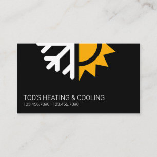 Carte De Visite Chauffage et refroidissement HVAC , Climatisation