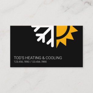 Carte De Visite Chauffage et refroidissement HVAC , Climatisation