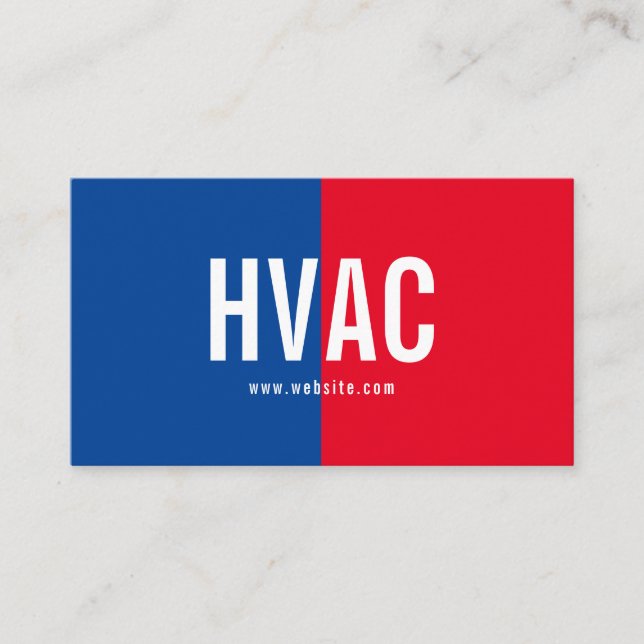 Carte De Visite Chauffage & Refroidissement , Climatisation HVAC B (Devant)