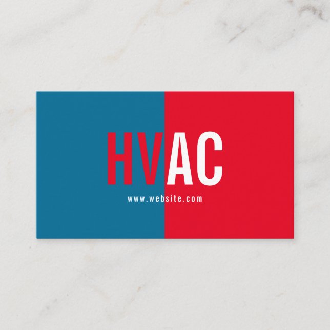 Carte De Visite Chauffage & Refroidissement , Climatisation HVAC B (Devant)