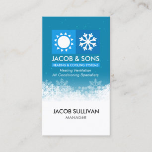Carte De Visite Chauffage Ventilation Climatisation Refroidissemen