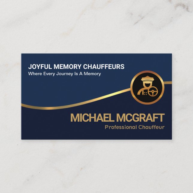 Carte De Visite Chauffeur de Chauffeur pour les couches bleues d'o (Devant)