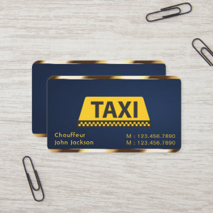 Carte De Visite Chauffeur de limousine et de taxi Voiture professi