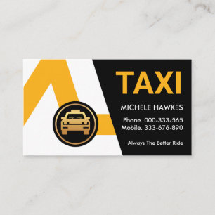 Carte De Visite Chauffeur de taxi créatif jaune