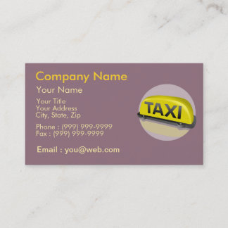 Carte De Visite Chauffeur de taxi de profession