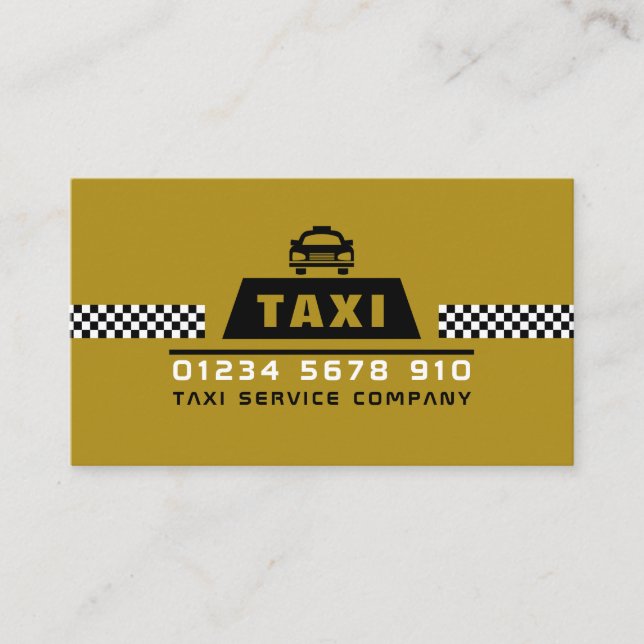 Carte De Visite Chauffeur de taxi moderne et tendance (Devant)