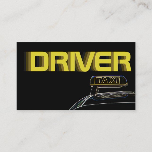 Carte de visite chauffeur de taxi professionnel (Devant)
