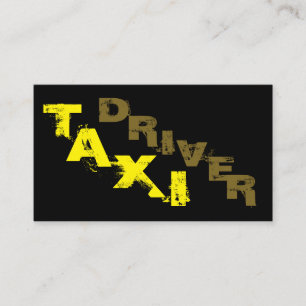Carte de visite chauffeur de taxi professionnel