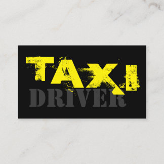 Carte de visite chauffeur de taxi professionnel