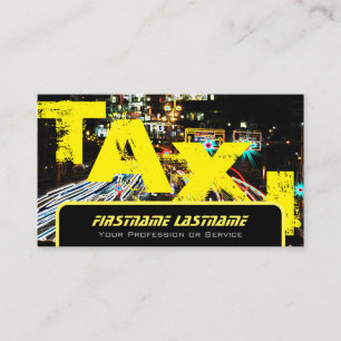 Carte De Visite chauffeur de taxi professionnel chauffeur de taxi