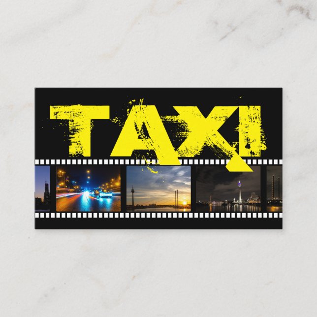 Carte De Visite chauffeur de taxi professionnel chauffeur de taxi  (Devant)
