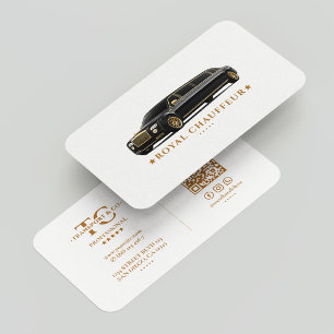 Carte De Visite Chauffeur Élite Transport Exécutif VIP Limo Noir