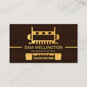 Carte De Visite Chauffeur logistique de camion-citerne pour bois d