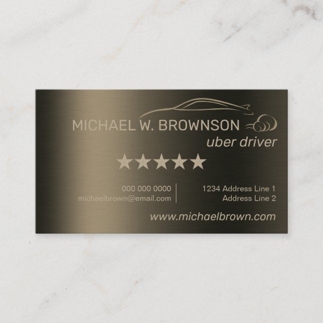 Carte De Visite Chauffeur Métallurgique Automobile Chauffeur (Devant)