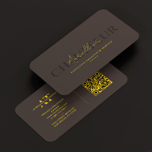 Carte De Visite Chauffeur privé de direction Espresso jaune Modern