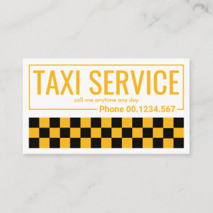 Carte De Visite Chauffeur simple de contrôle de taxi à la frontièr