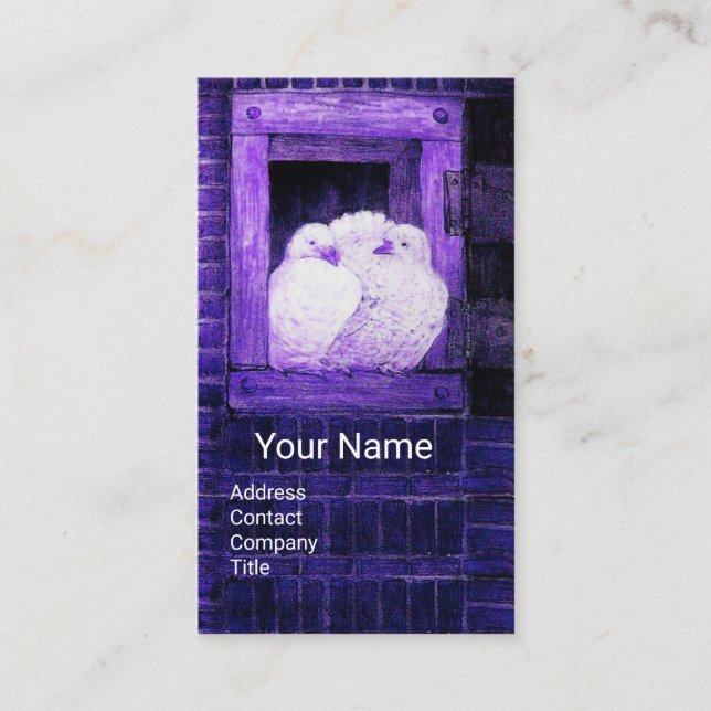 CARTE DE VISITE CHAUSSURES BLANCHES À LA FENÊTRE BLEUE (Devant)