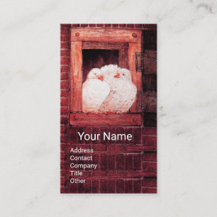 CARTE DE VISITE CHAUSSURES BLANCHES À LA FENÊTRE ROUGE