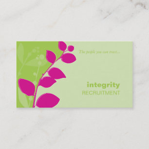 Carte De Visite Chaux de rose de silhouette de feuillage de nature