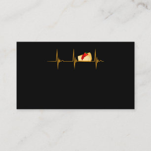 Carte De Visite Cheesecake Dessert Fromage Gâteau Heartbeat Ekg P