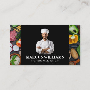Carte De Visite Chef Armoiries croisées   Aliments hachés