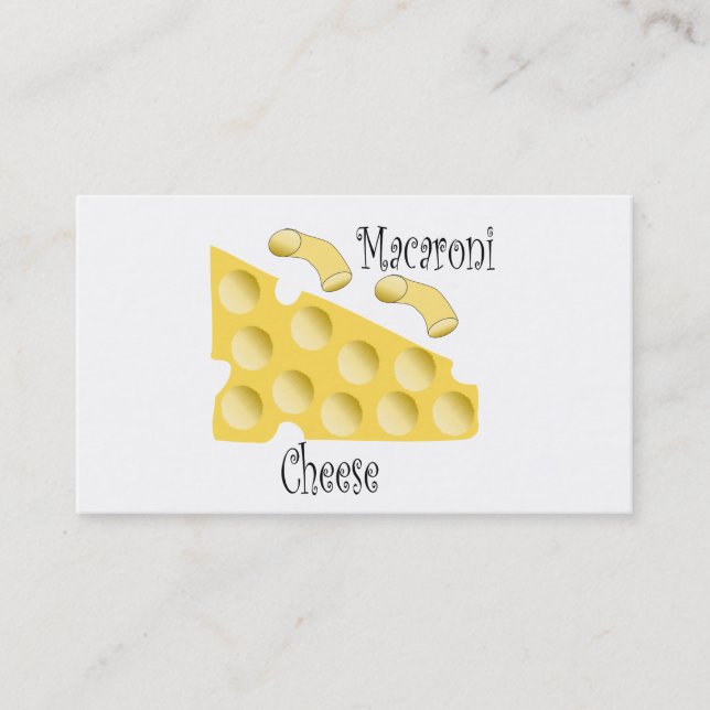 Carte De Visite Chef au fromage Macaroni (Devant)