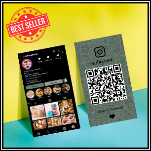 Carte de visite Chef Bakery Instagram Sage Green P